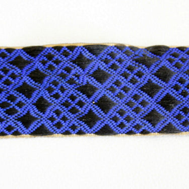 Wholesale Blue And Black Jacquard Trim, Approx. 45mm Wide, Decorative Trim